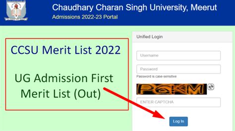 ccsuweb merit list of 2022.